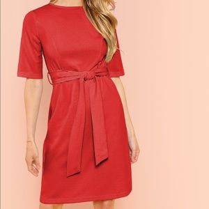 A-Line Belted Dress